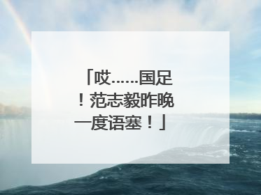 哎……国足！范志毅昨晚一度语塞！