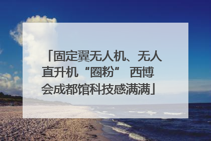 固定翼无人机、无人直升机“圈粉” 西博会成都馆科技感满满