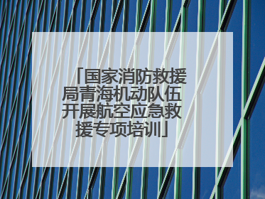 国家消防救援局青海机动队伍开展航空应急救援专项培训