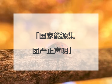 国家能源集团严正声明