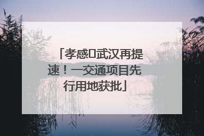 孝感⇋武汉再提速！一交通项目先行用地获批