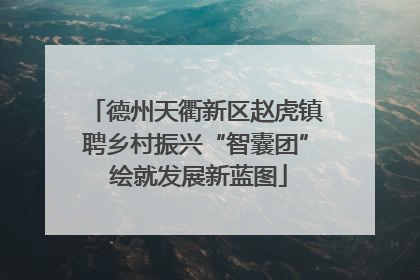 德州天衢新区赵虎镇聘乡村振兴“智囊团” 绘就发展新蓝图