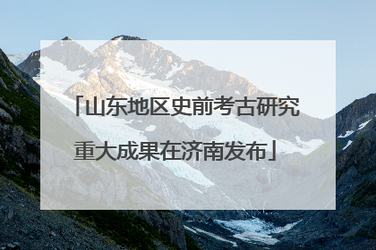 山东地区史前考古研究重大成果在济南发布