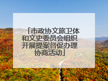 市政协文旅卫体和文史委员会组织开展提案督促办理协商活动