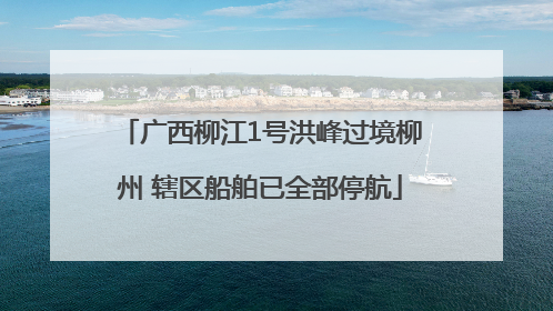 广西柳江1号洪峰过境柳州 辖区船舶已全部停航