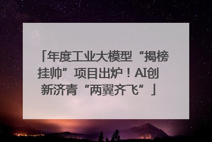 年度工业大模型“揭榜挂帅”项目出炉！AI创新济青“两翼齐飞”