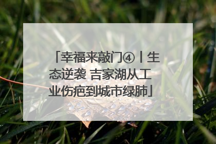 幸福来敲门④丨生态逆袭 吉家湖从工业伤疤到城市绿肺