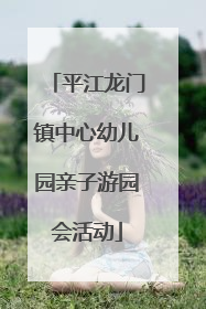 平江龙门镇中心幼儿园亲子游园会活动