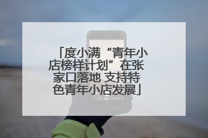度小满“青年小店榜样计划”在张家口落地 支持特色青年小店发展
