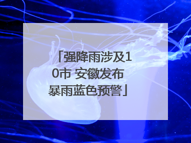 强降雨涉及10市 安徽发布暴雨蓝色预警