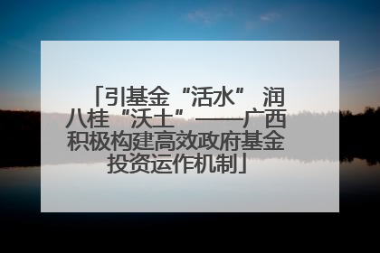 引基金“活水” 润八桂“沃土”——广西积极构建高效政府基金投资运作机制