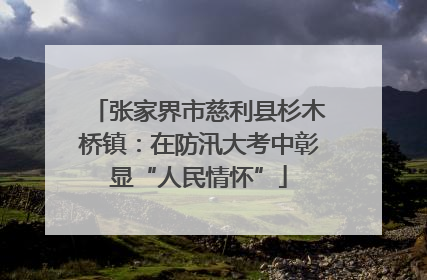 张家界市慈利县杉木桥镇：在防汛大考中彰显“人民情怀”