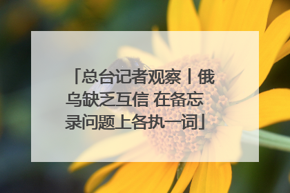 总台记者观察丨俄乌缺乏互信 在备忘录问题上各执一词
