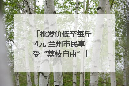 批发价低至每斤4元 兰州市民享受“荔枝自由”