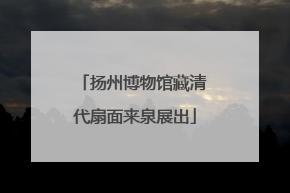 扬州博物馆藏清代扇面来泉展出