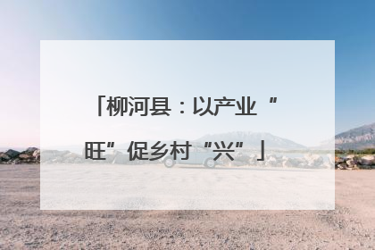柳河县：以产业“旺”促乡村“兴”