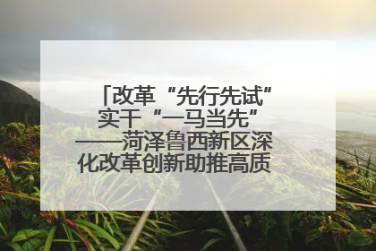改革“先行先试” 实干“一马当先”——菏泽鲁西新区深化改革创新助推高质量发展纪实