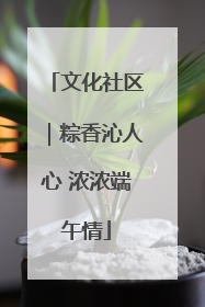 文化社区｜粽香沁人心 浓浓端午情
