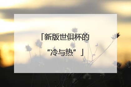 新版世俱杯的“冷与热”