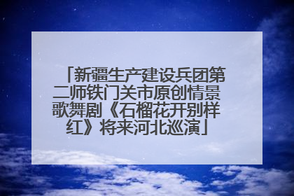 新疆生产建设兵团第二师铁门关市原创情景歌舞剧《石榴花开别样红》将来河北巡演