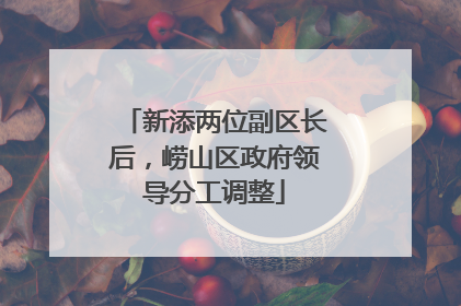 新添两位副区长后，崂山区政府领导分工调整