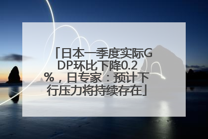 日本一季度实际GDP环比下降0.2%，日专家：预计下行压力将持续存在