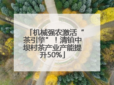 机械强农激活“茶引擎”！清镇中坝村茶产业产能提升50%