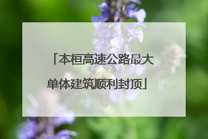 本桓高速公路最大单体建筑顺利封顶