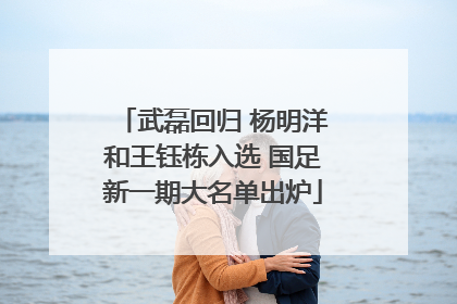 武磊回归 杨明洋和王钰栋入选 国足新一期大名单出炉