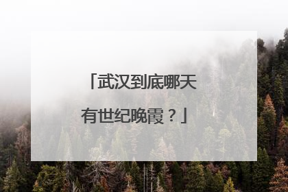 武汉到底哪天有世纪晚霞？