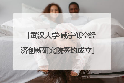 武汉大学·咸宁低空经济创新研究院签约成立