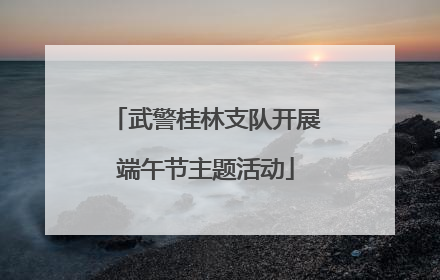 武警桂林支队开展端午节主题活动