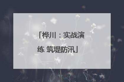 桦川：实战演练 筑堤防汛