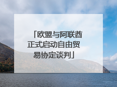 欧盟与阿联酋正式启动自由贸易协定谈判
