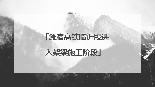 潍宿高铁临沂段进入架梁施工阶段