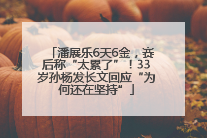 潘展乐6天6金，赛后称“太累了”！33岁孙杨发长文回应“为何还在坚持”