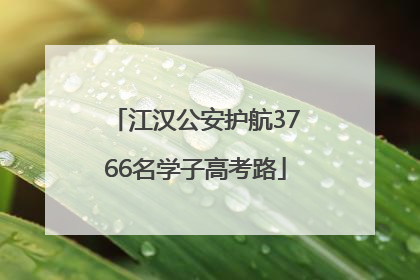 江汉公安护航3766名学子高考路