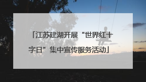 江苏建湖开展“世界红十字日”集中宣传服务活动