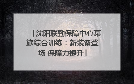 沈阳联勤保障中心某旅综合训练：新装备登场 保障力提升