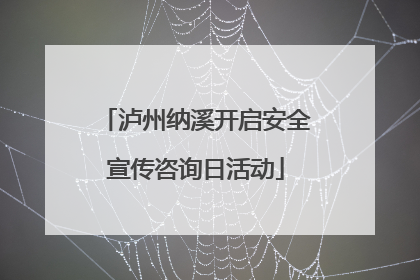 泸州纳溪开启安全宣传咨询日活动