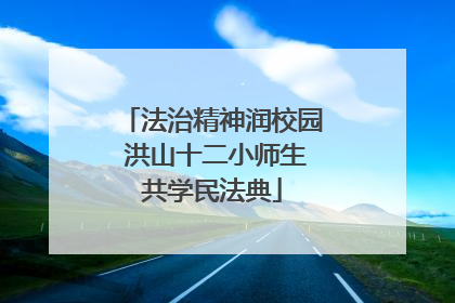 法治精神润校园 洪山十二小师生共学民法典