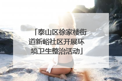 泰山区徐家楼街道新峪社区开展环境卫生整治活动