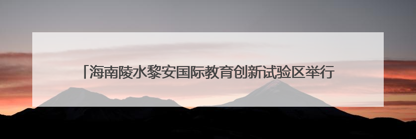 海南陵水黎安国际教育创新试验区举行2025年高校发展协同圆桌会会议
