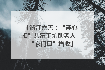 浙江嘉善：“连心扣”共富工坊助老人“家门口”增收
