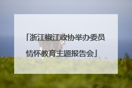 浙江椒江政协举办委员情怀教育主题报告会