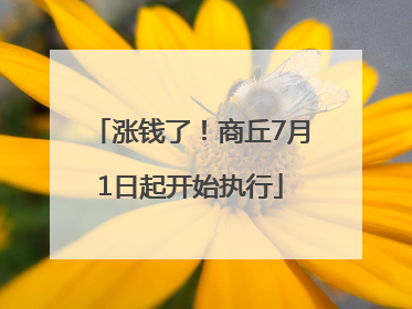 涨钱了！商丘7月1日起开始执行