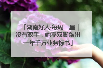 湖南好人·每周一星｜没有双手，她靠双脚敲出一年千万业务标书