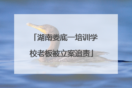 湖南娄底一培训学校老板被立案追责