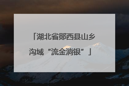 湖北省郧西县山乡沟域“流金淌银”