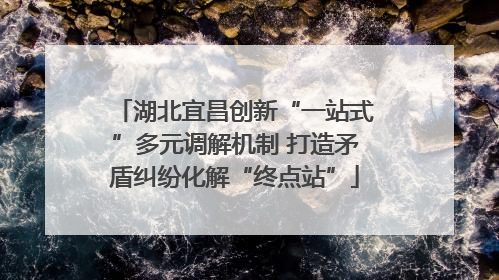 湖北宜昌创新“一站式”多元调解机制 打造矛盾纠纷化解“终点站”
